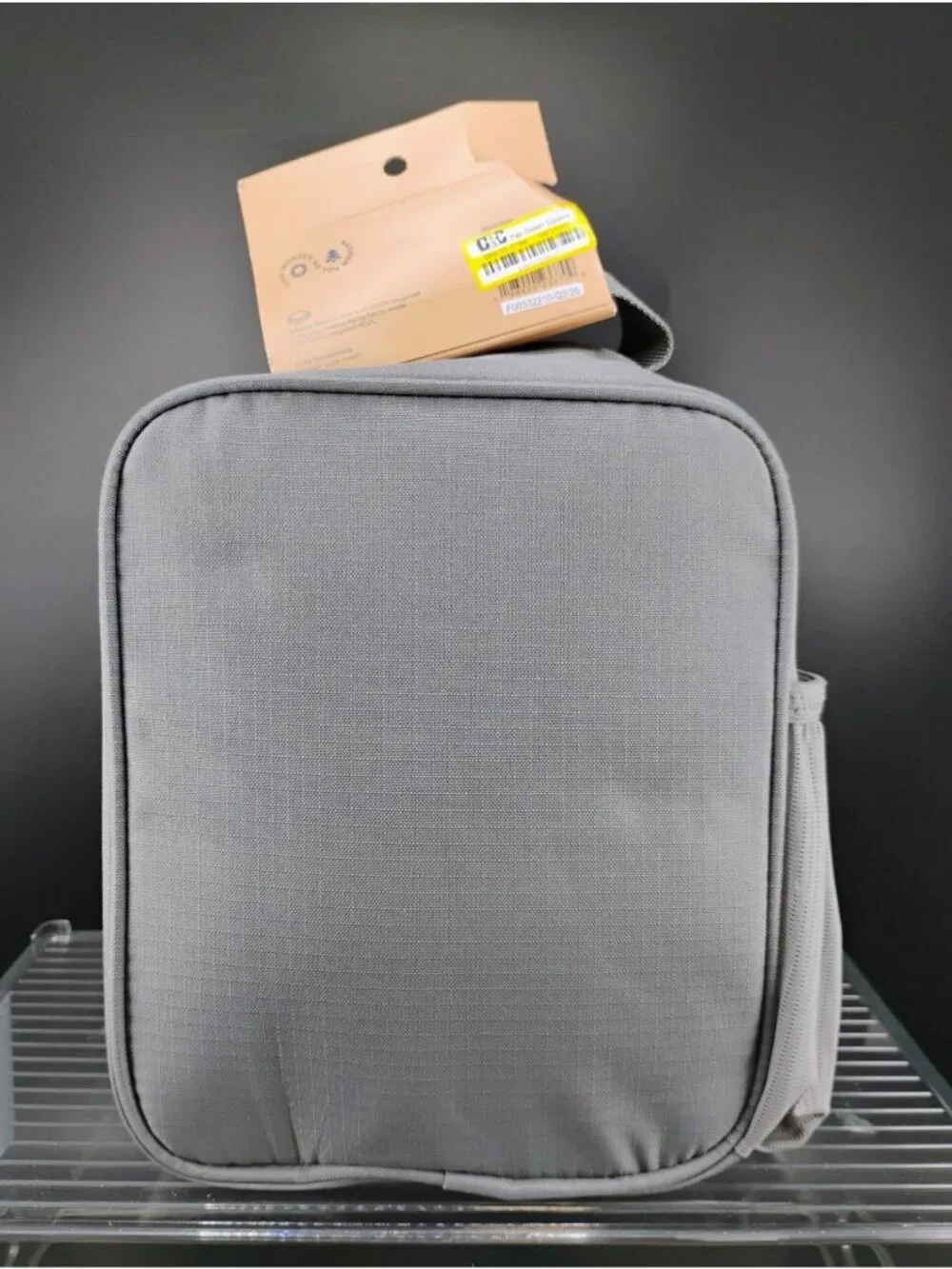 Embark Gray Insulated Lunch Bag With Side Pocket & Durable Exterior